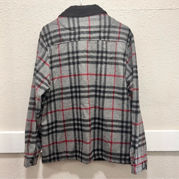 WESC Liam Plaid Fleece-Lined Full-Zip Shirt Jacket Unisex NWT - Picture 5 of 8